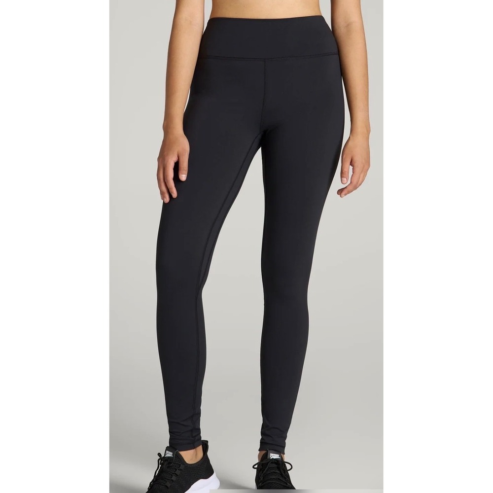 American Tall Womens XL-Tall Black High Waisted Cotton Leggings